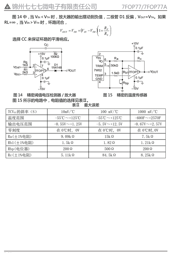 7FOP77/OP77A 超低失调电压运算放大器(图6)